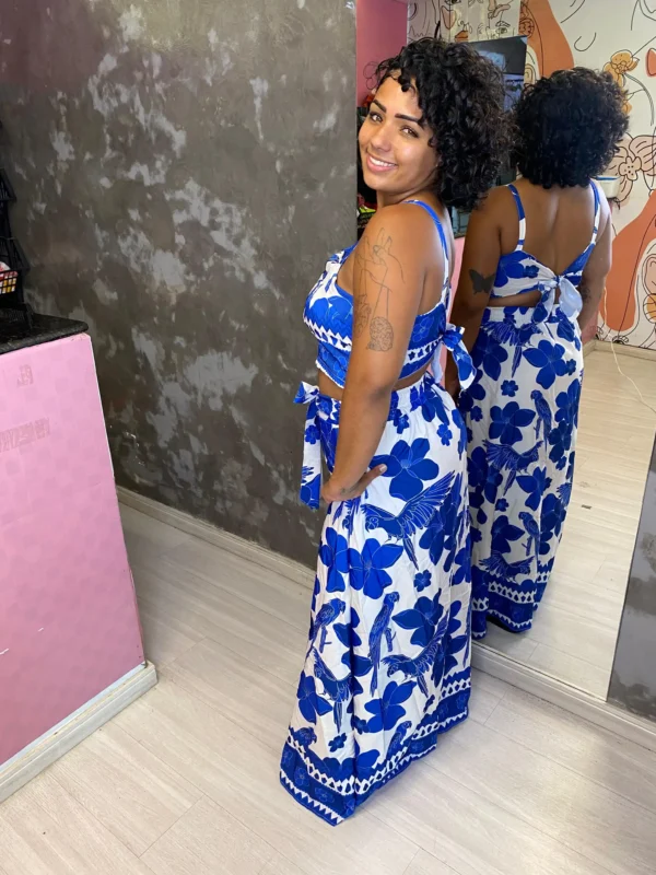 Conjunto Floral Azul - Image 4