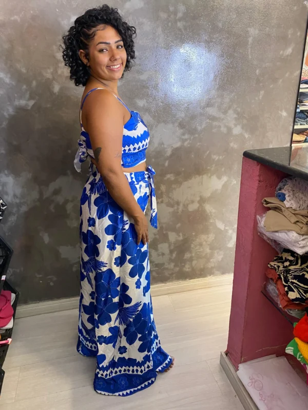 Conjunto Floral Azul - Image 3