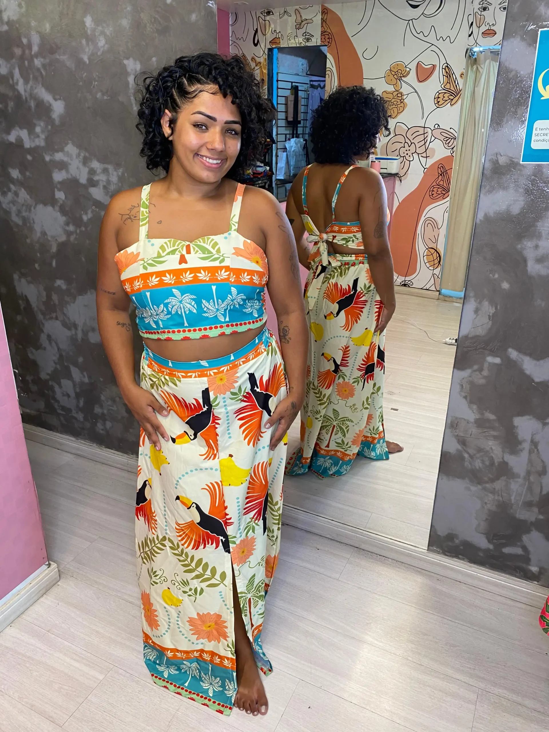 Conjunto Floral Colorido